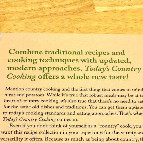Traditional Recipes, Today's Country Cooking Cookbook - Picture 3 of 10